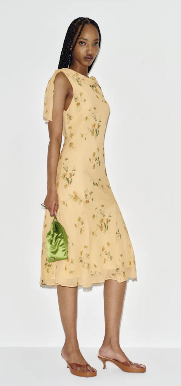 Reformation Oleta Dress Yellow - Size M